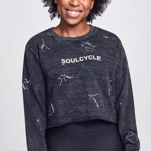 SoulCycle Cropped Black Astrology Sweatshirt